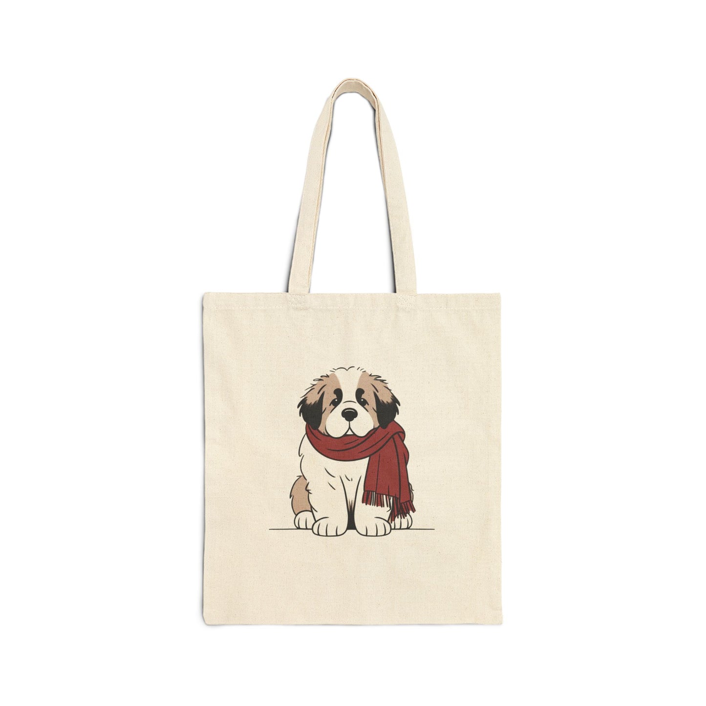 Winter Saint Bernard Tote Bag