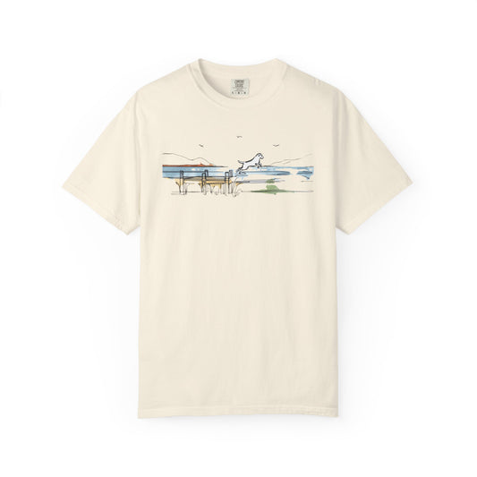 Watercolor Lake Dog Tee