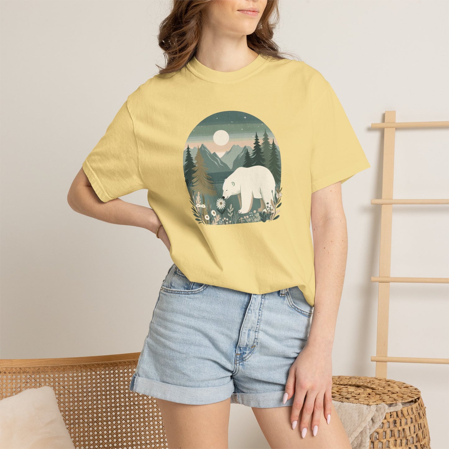 Moonlit Meadow Polar Bear Tee
