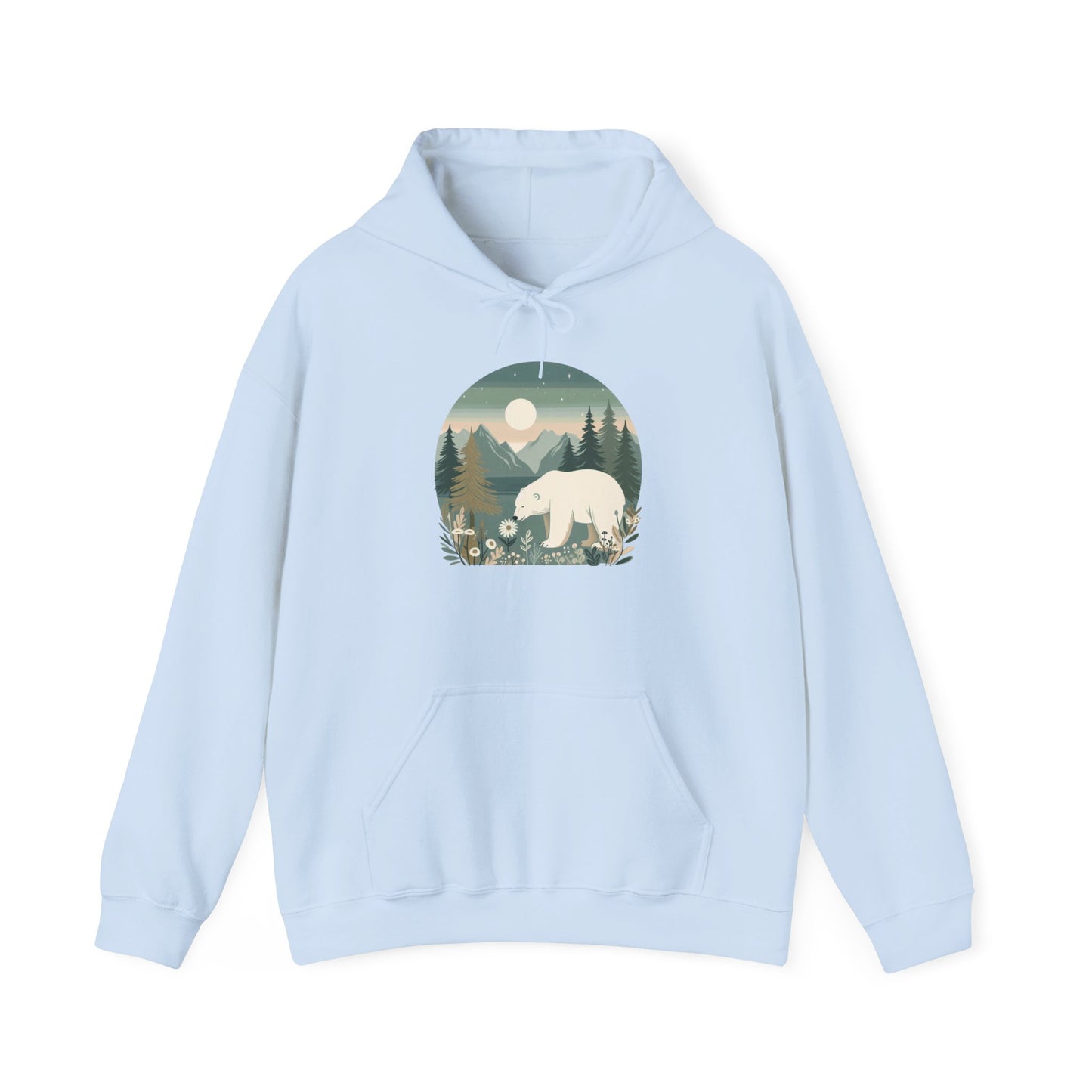 Moonlit Polar Bear Hoodie
