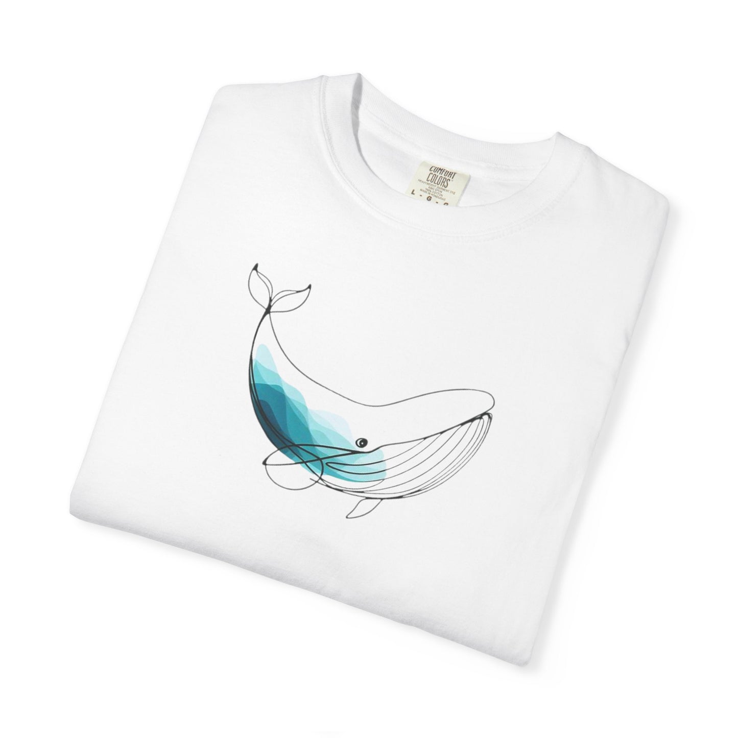 Minimalist Whale Comfort Colors Tee