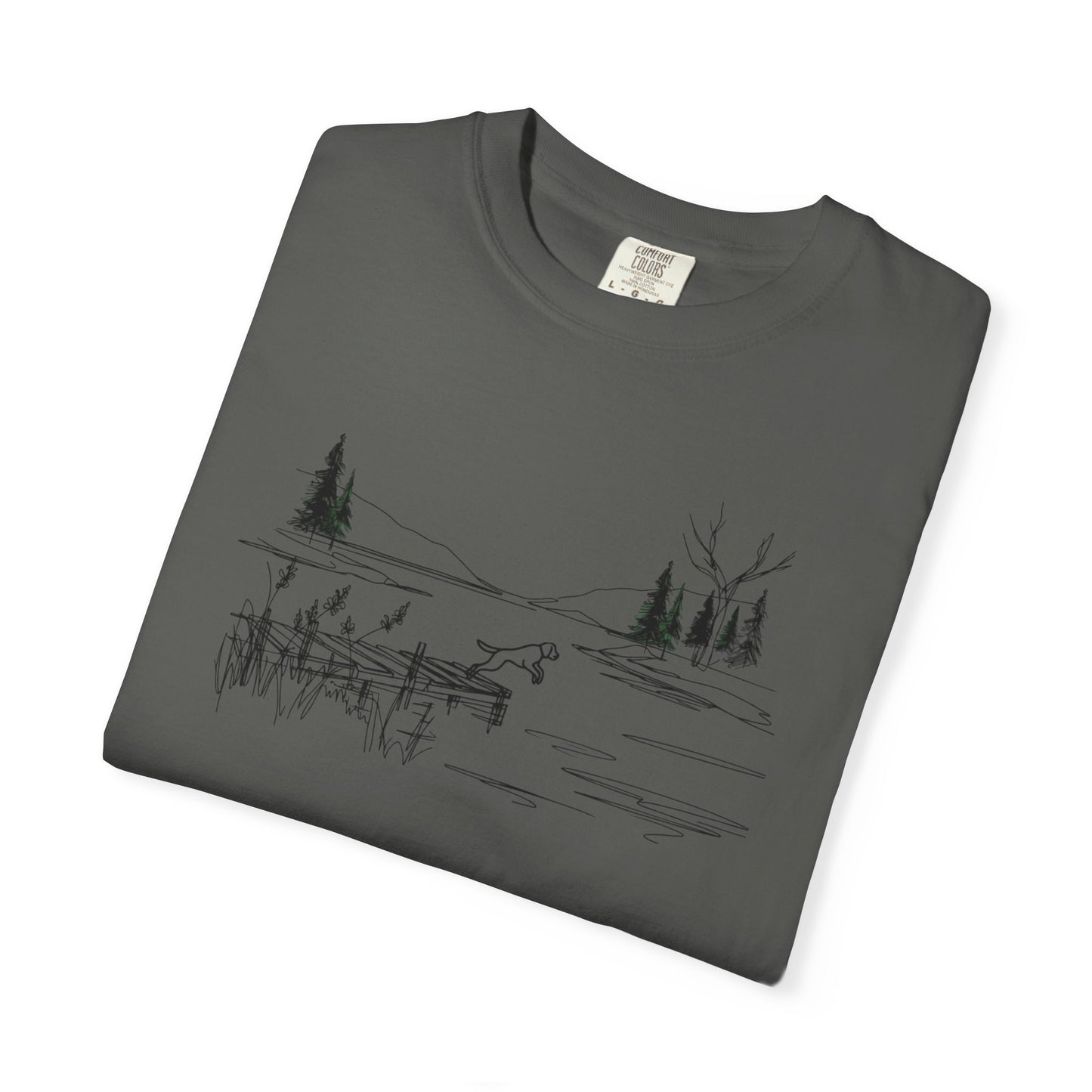Minimalist Lake Dog Comfort Colors Tee