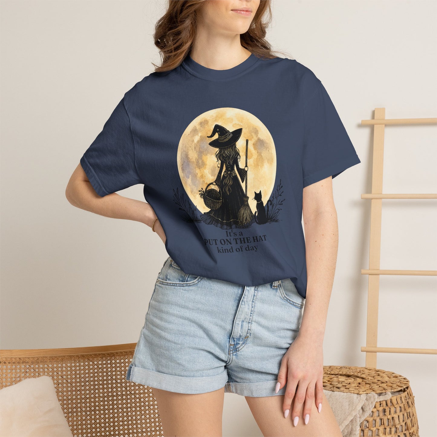 It's a Put on the Hat Kind of Day | Comfort Colors® Witch Graphic T-Shirt