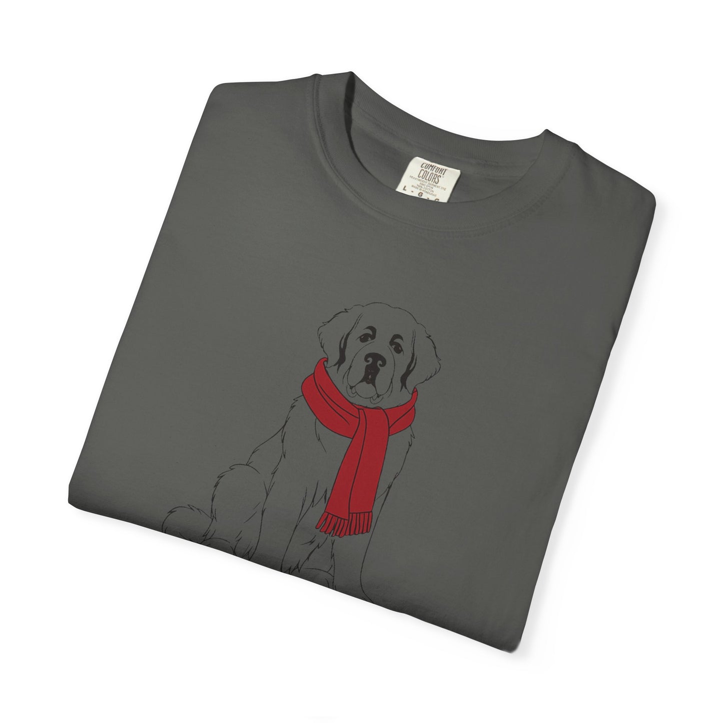 Great Pyrenees Winter Scarf  Comfort Colors Tee