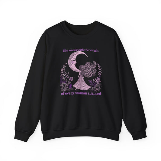 The Weight of Silence Celestial Art Sweatshirt | Storybook Den