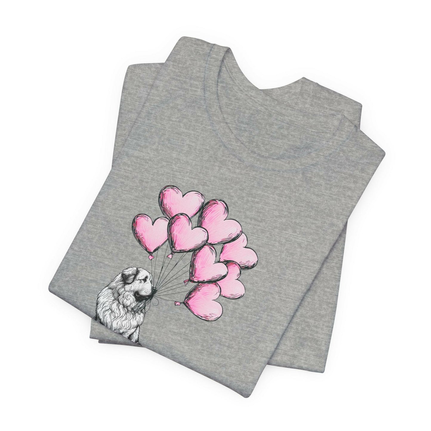 Great Pyrenees Dog Heart Balloons Tee