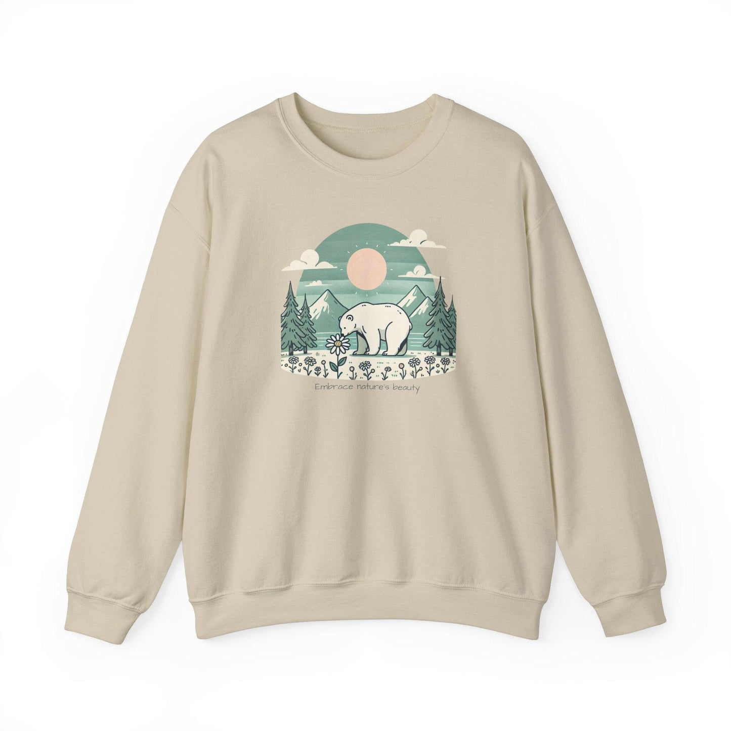 Polar Bear Sweatshirt - Nature-Inspired Unisex Crewneck