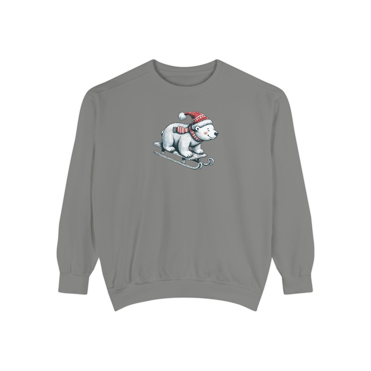 Let It Snow Polar Bear Comfort Colors Sweatshirt