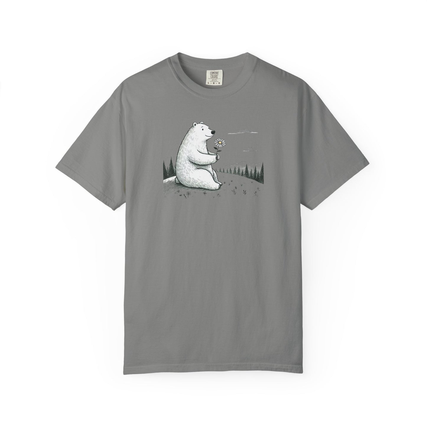 Woodland Bear Wildflower Comfort Colors Tee