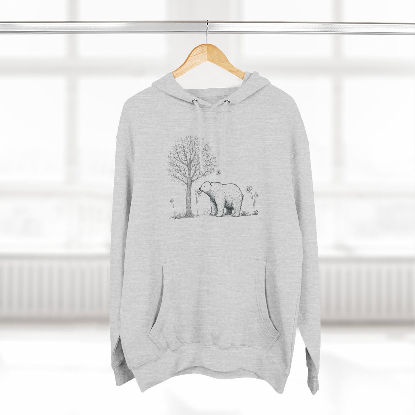 Wildflower Polar Bear Hoodie
