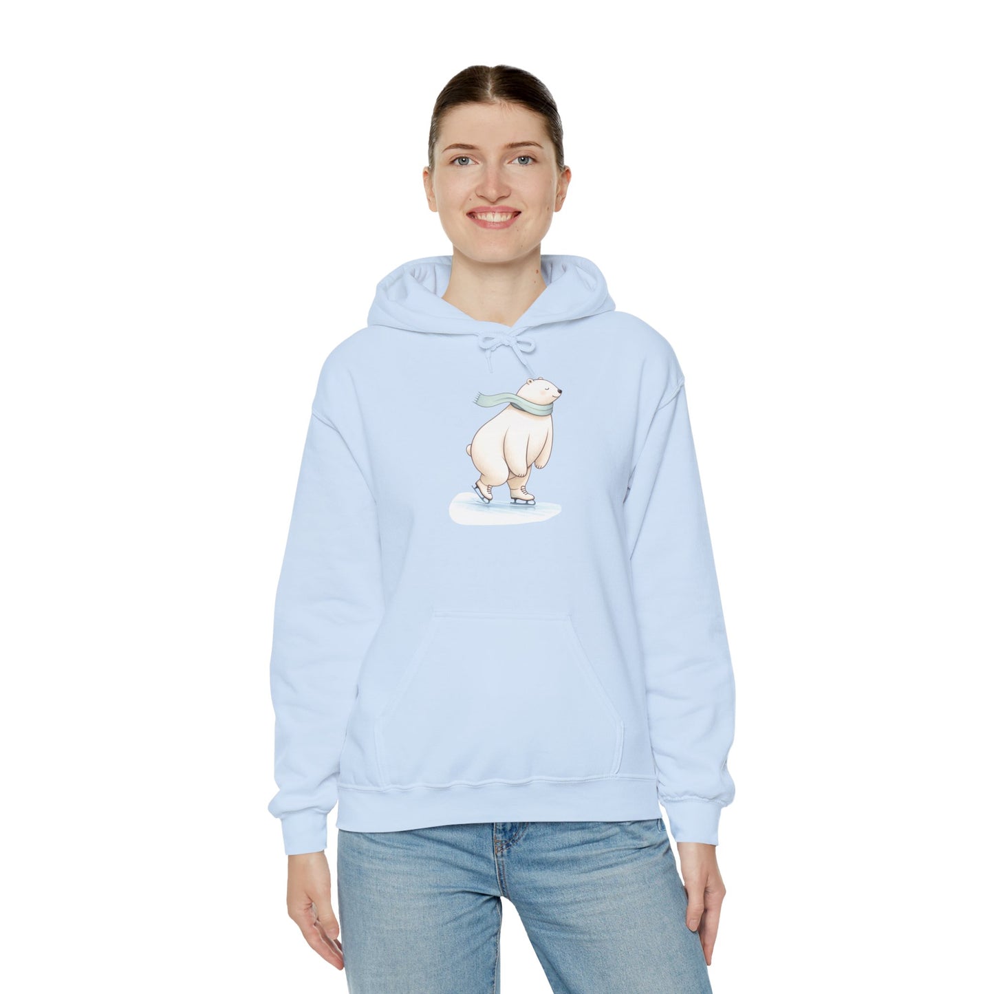 Polar Bear Ice Skating Hoodie