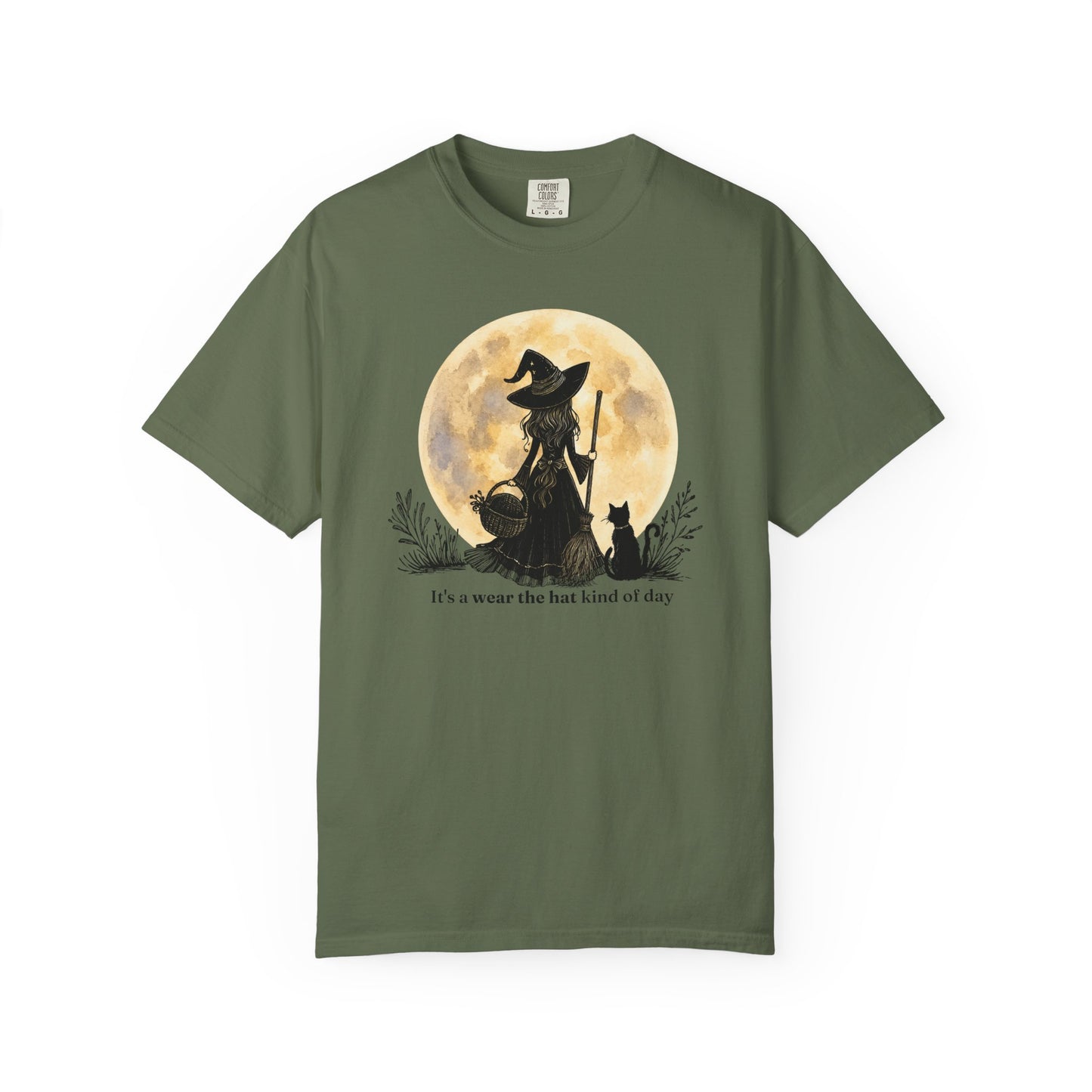It's a Wear the Hat Kind of Day | Comfort Colors® Witch Graphic T-Shirt