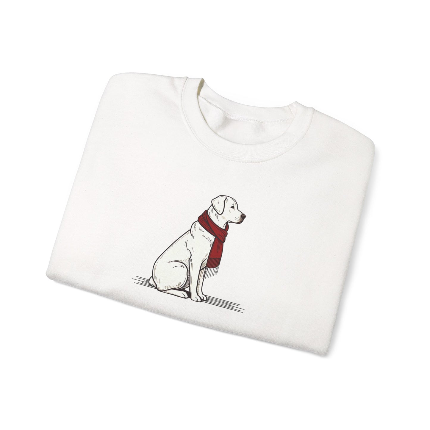 Yellow Lab Scarf Premium Sweatshirt | Cozy Den Edition