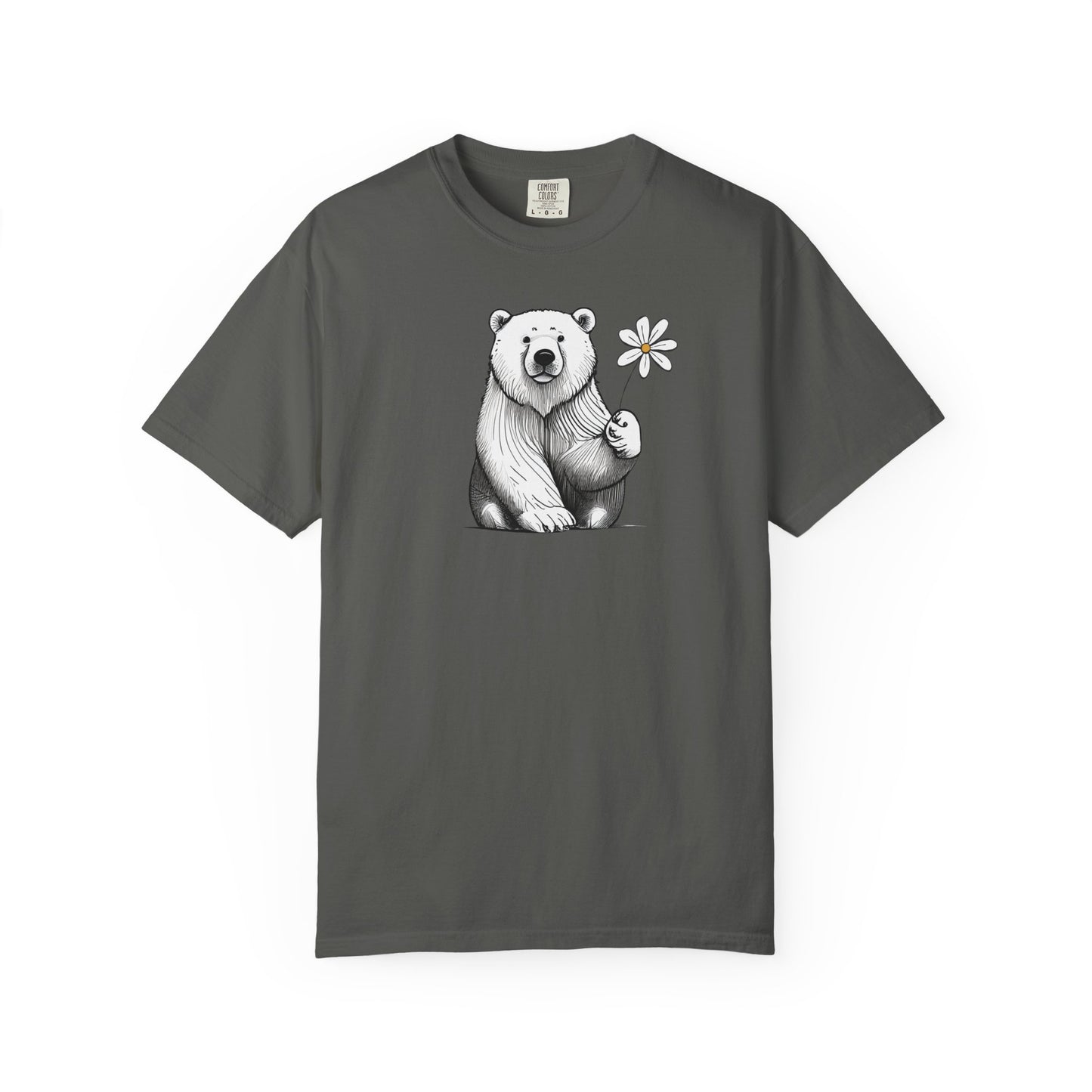 Engraved Bear & Daisy Graphic Tee | Comfort Colors® Heritage Artisan Sketch Shirt