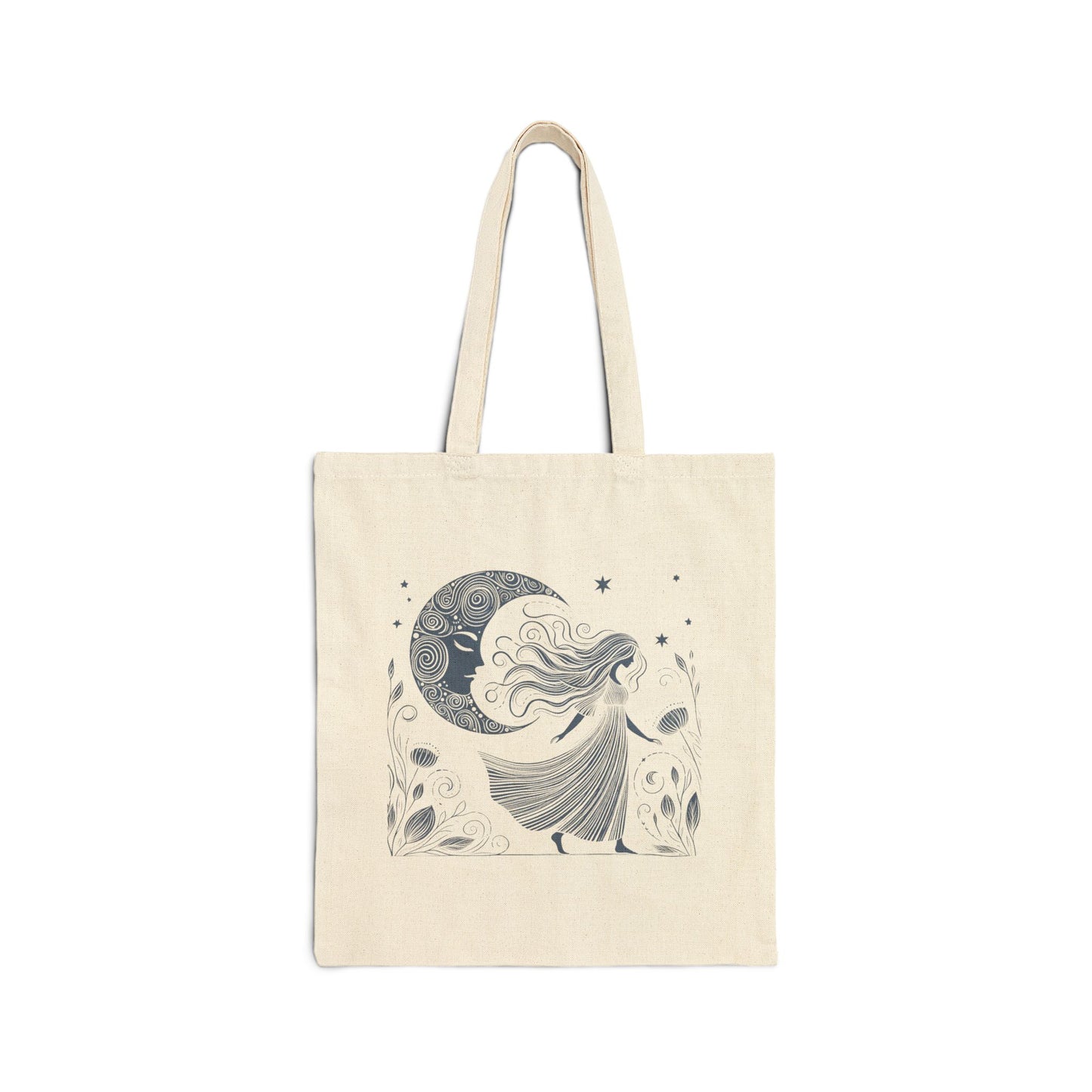Moonlit Wildflower Woman Tote Bag
