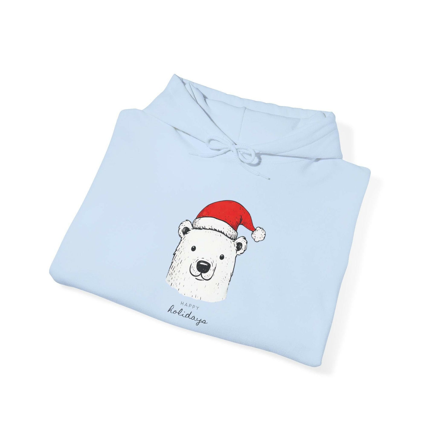 Polar Bear Santa Hat Christmas Hoodie