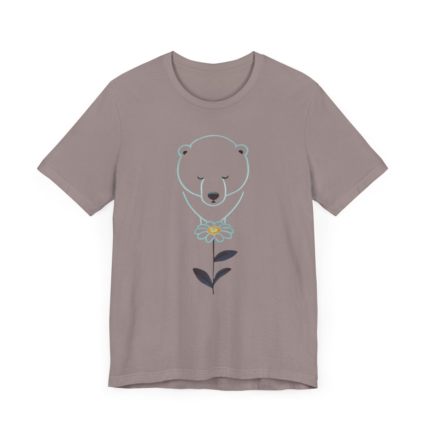 Minimalist Polar Bear & Daisy Tee