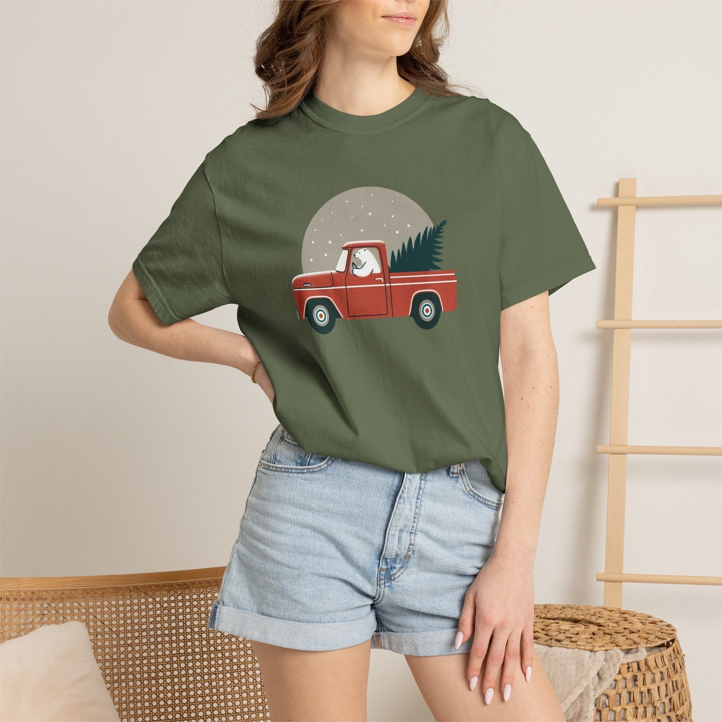 Vintage Polar Bear Christmas Truck Tee