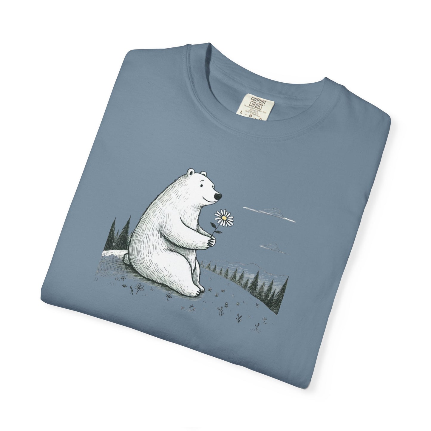 Woodland Bear Wildflower Comfort Colors Tee