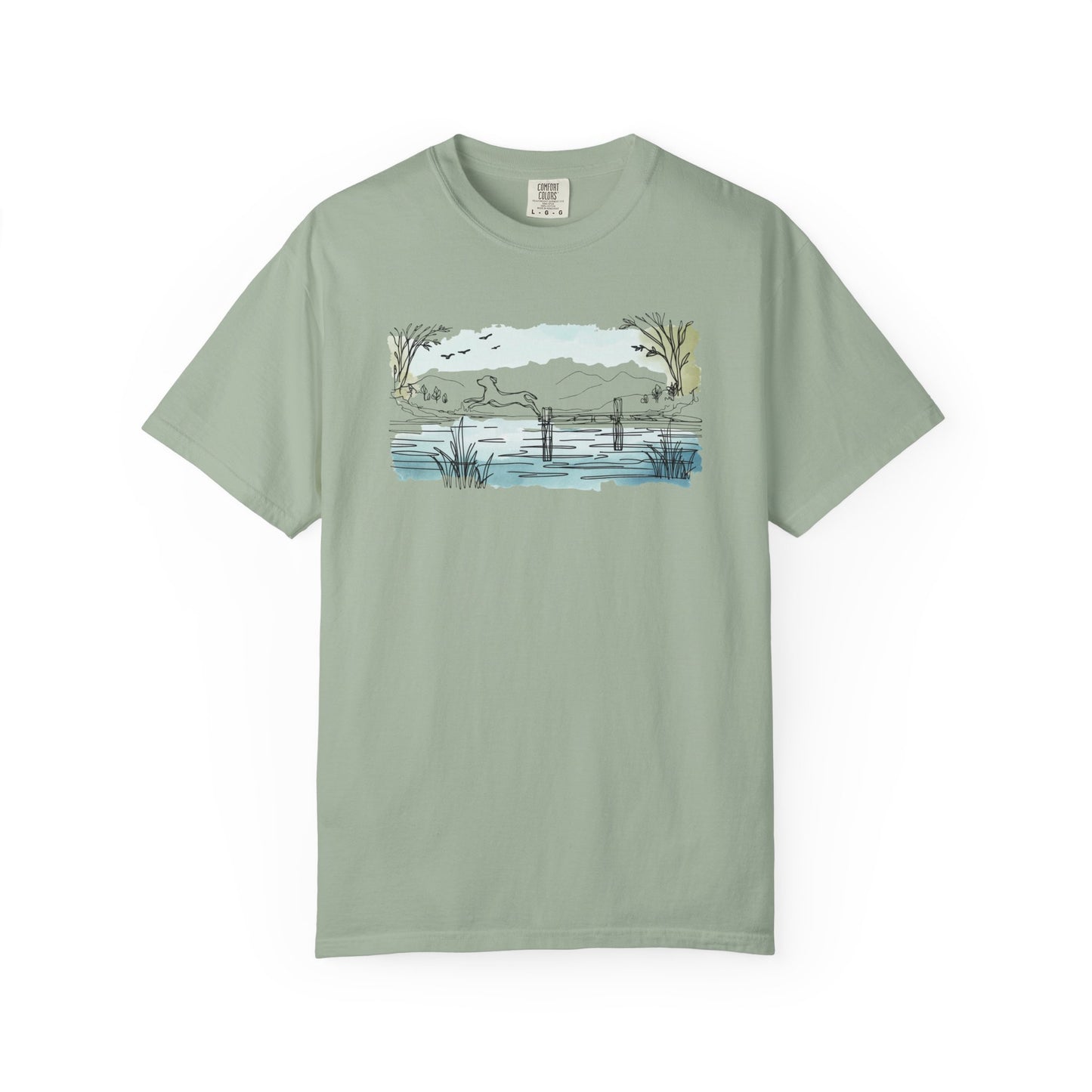 Lake Leap Dog Tee