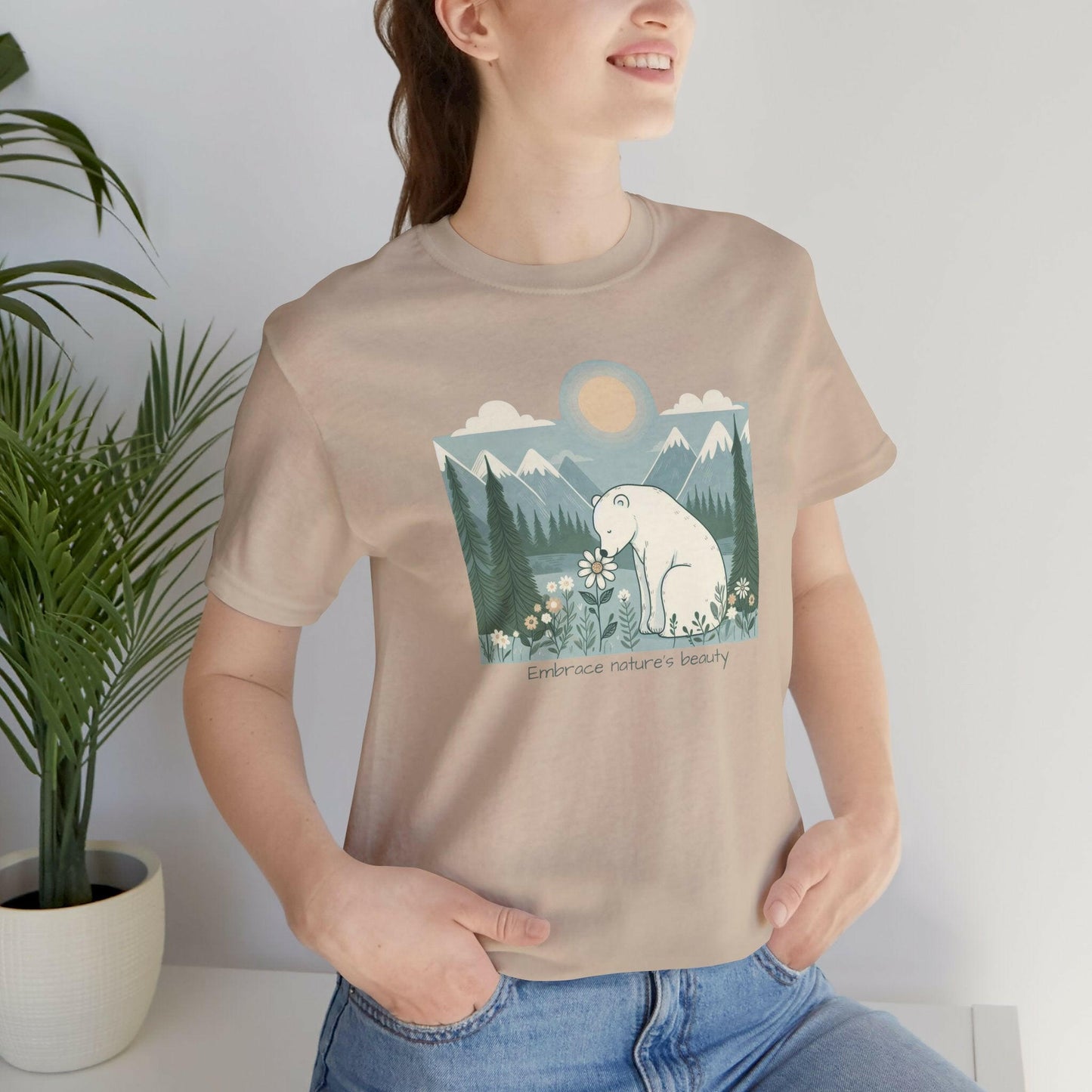 Polar Bear Nature-Inspired Unisex Tee - 'Embrace Nature's Beauty'