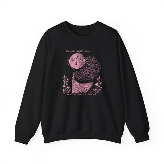 The Weight of Silence Celestial Art Sweatshirt | Storybook Den