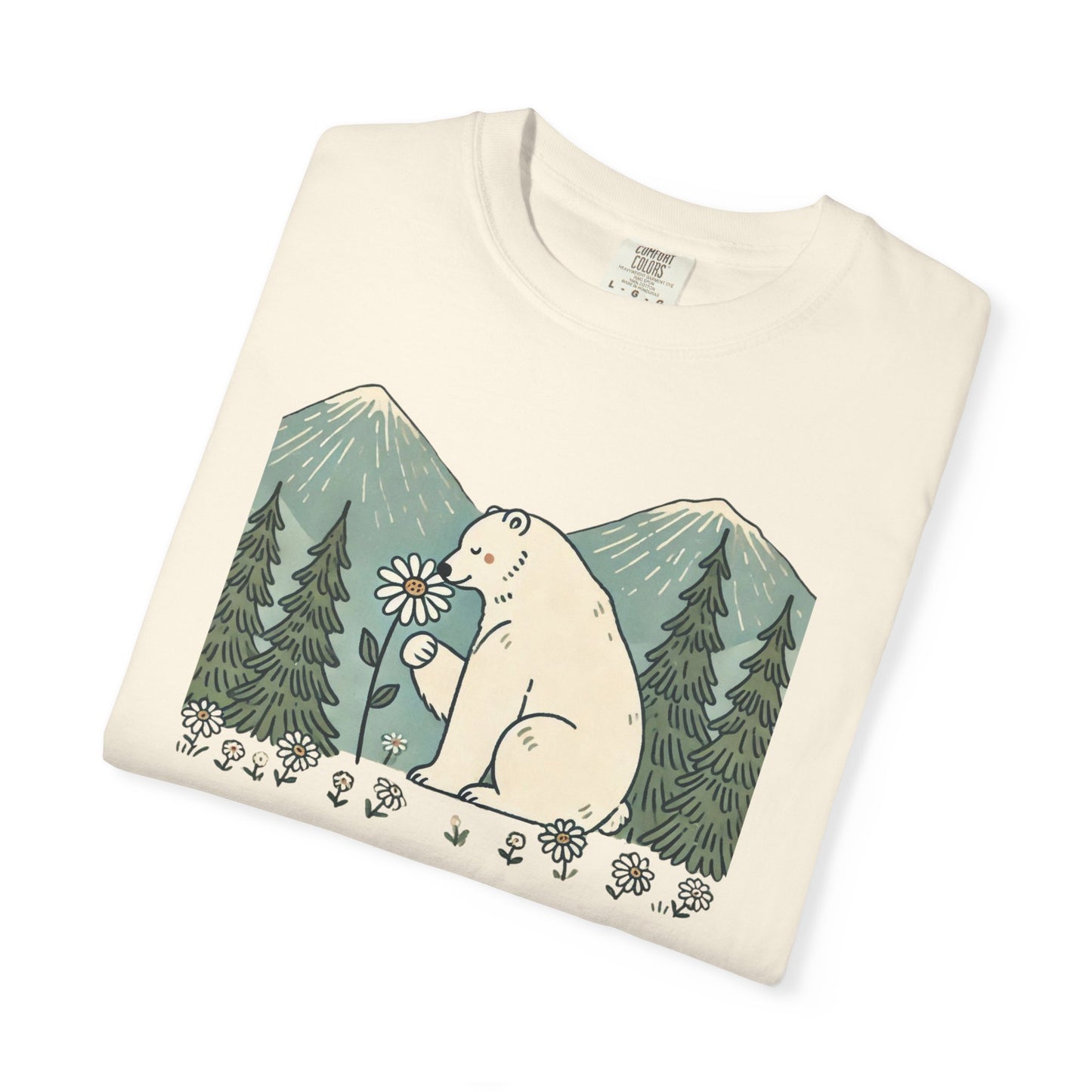 Woodland Polar Bear Comfort Colors Tee