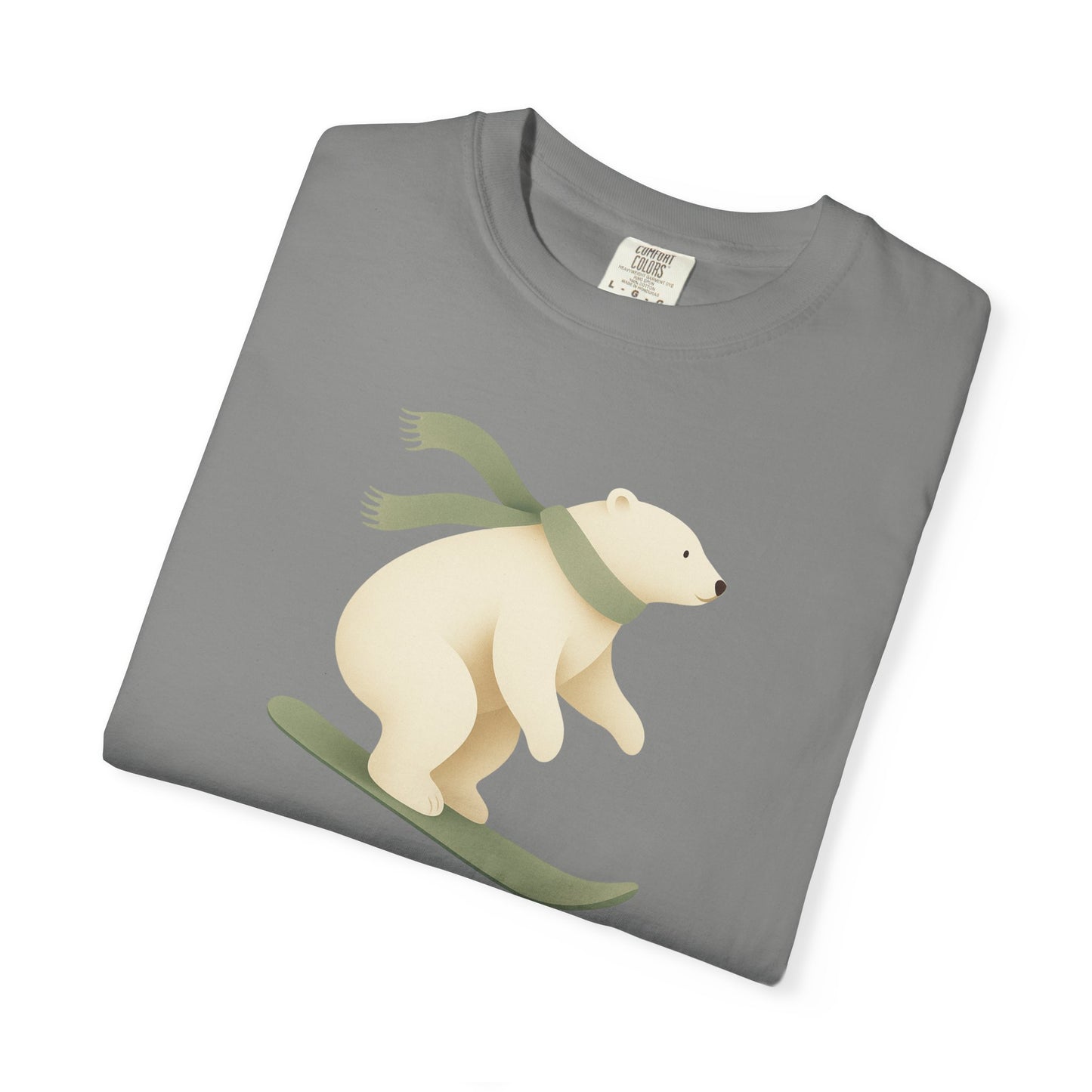 Comfort Colors Polar Bear Snowboard Tee