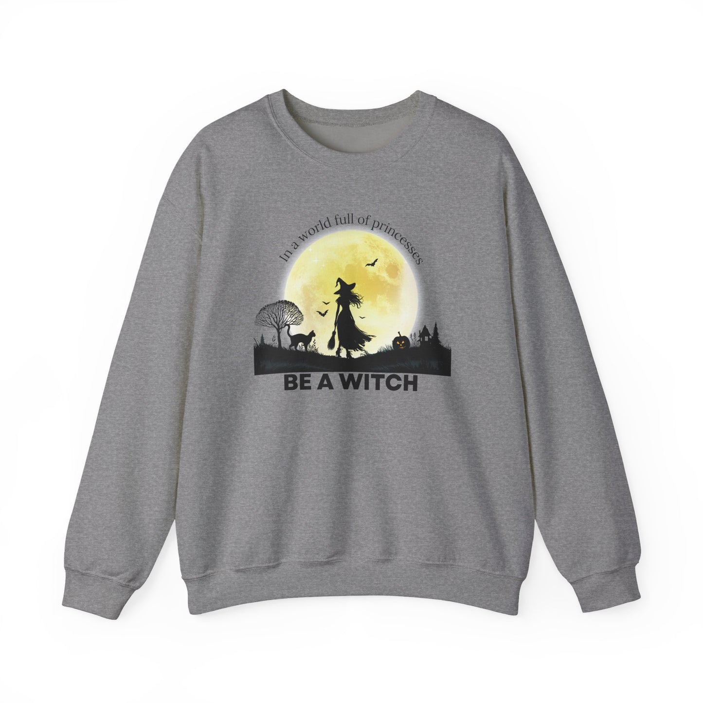 Be A Witch Celestial Moon Crewneck | Spooky Season Graphic Sweatshirt