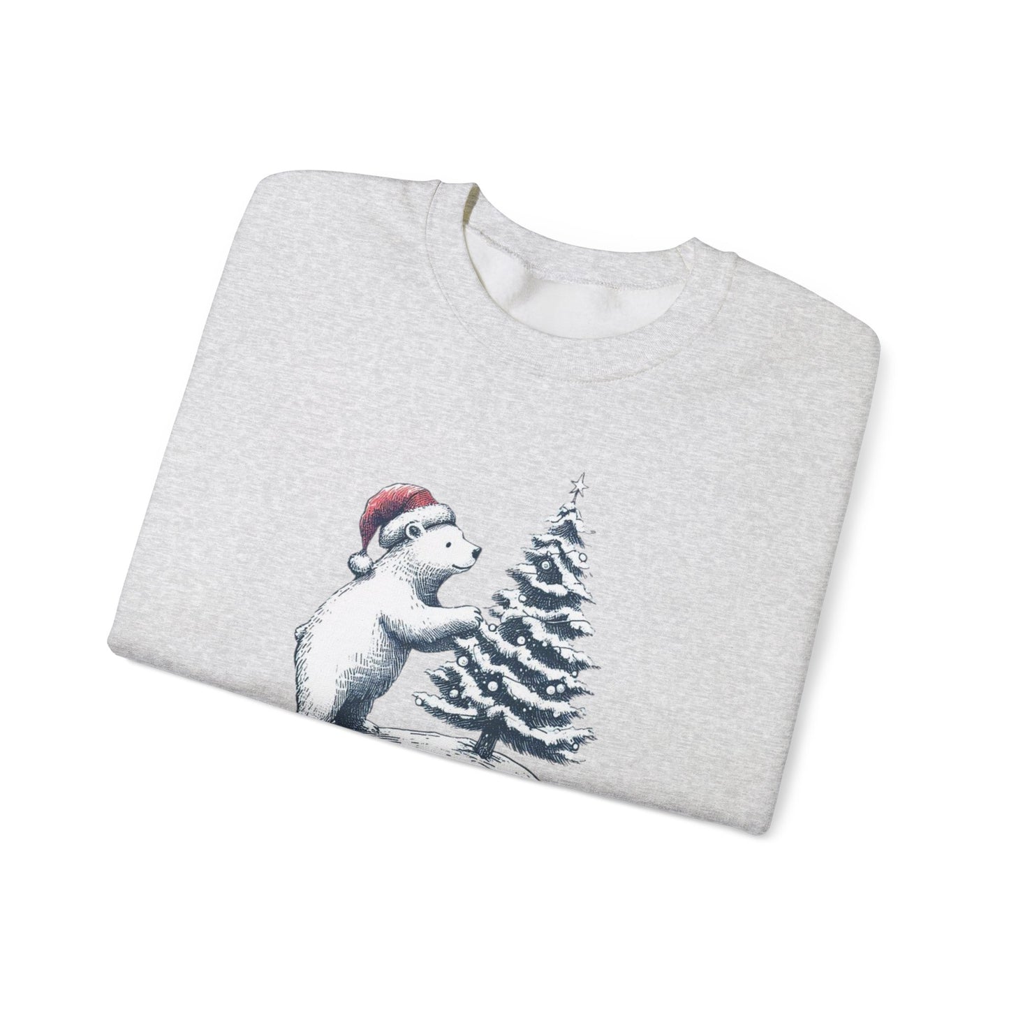 "Arctic Christmas" Polar Bear Ash Sweatshirt | Polar Den