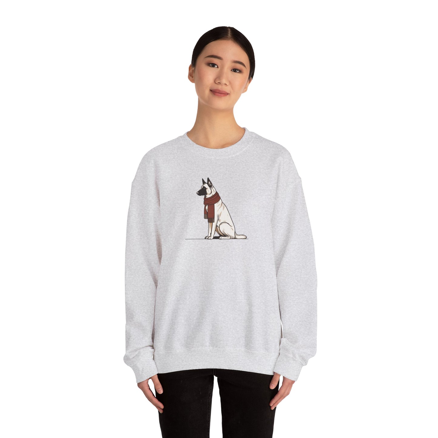 Belgian Malinois Scarf Premium Sweatshirt | Cozy Den Edition
