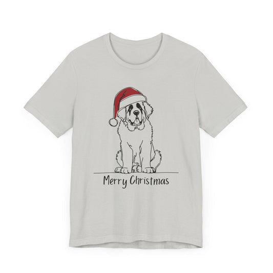 Merry Christmas Saint Bernard Dog Tee - Stompy Paws