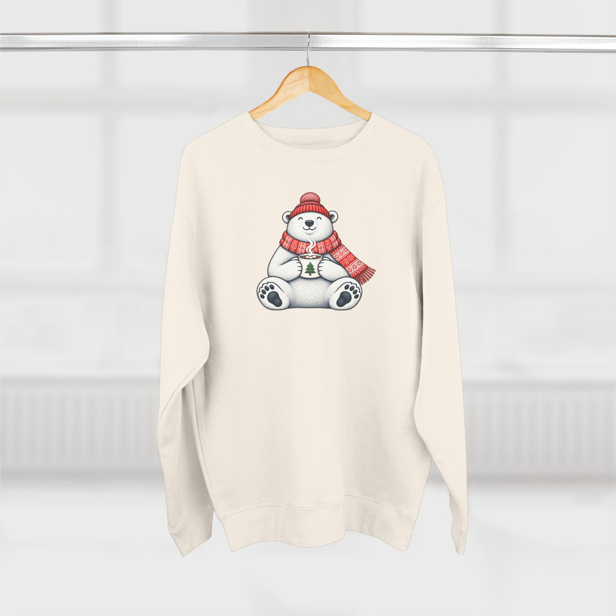 Cozy Cocoa Polar Bear Christmas Crewneck Sweatshirt