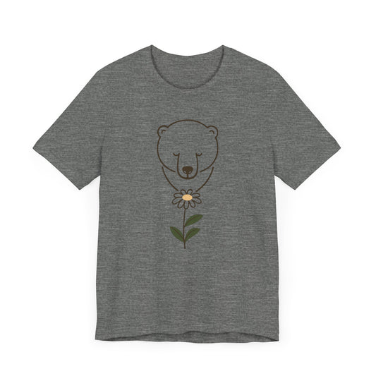 Minimalist Polar Bear & Daisy Tee