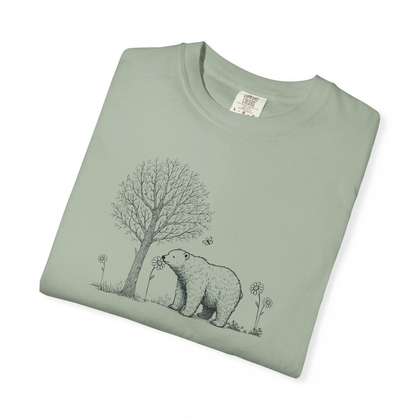 Wildflower Polar Bear Comfort Colors Tee