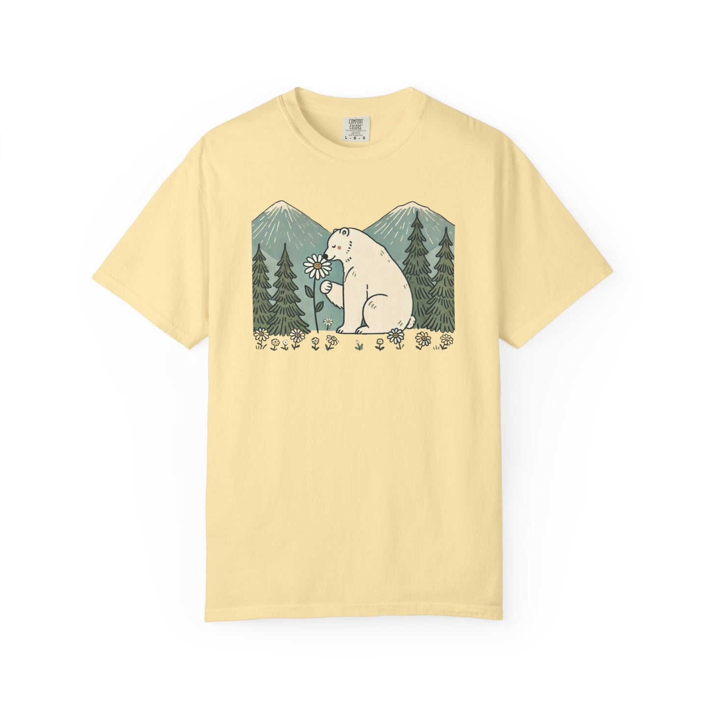 Woodland Polar Bear Comfort Colors Tee