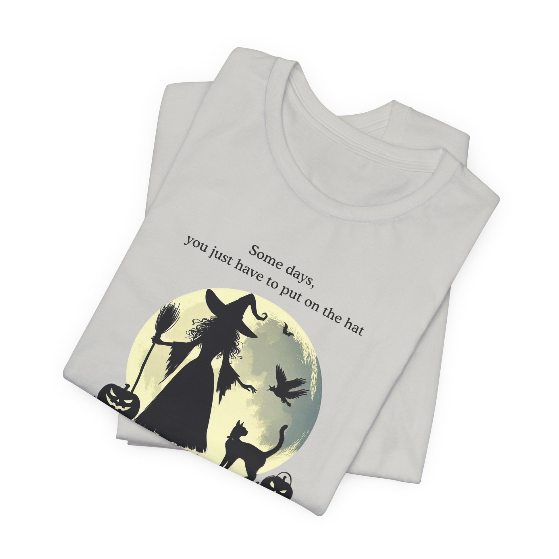 Put On the Hat Tee – Sassy Halloween Witch Graphic Shirt - Stompy Paws