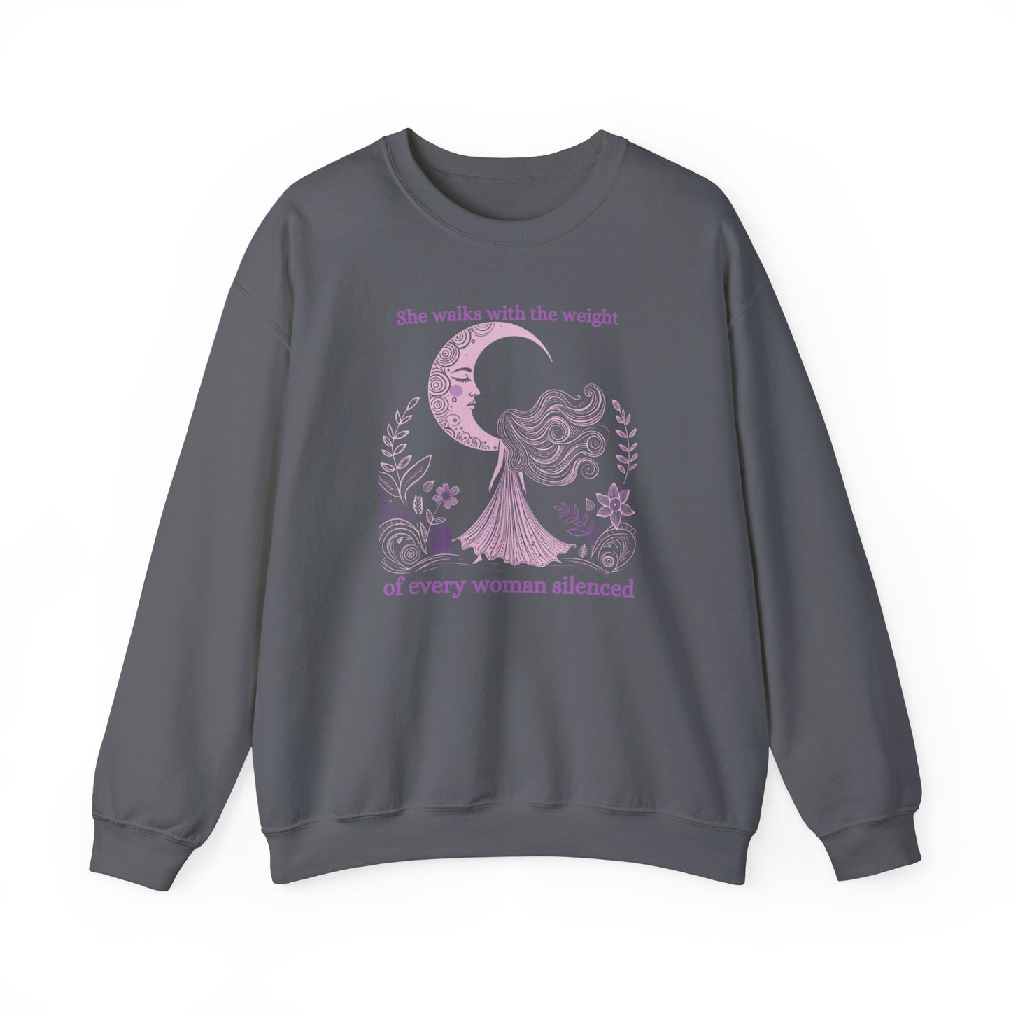She Walks With the Weight Sweatshirt-Pink