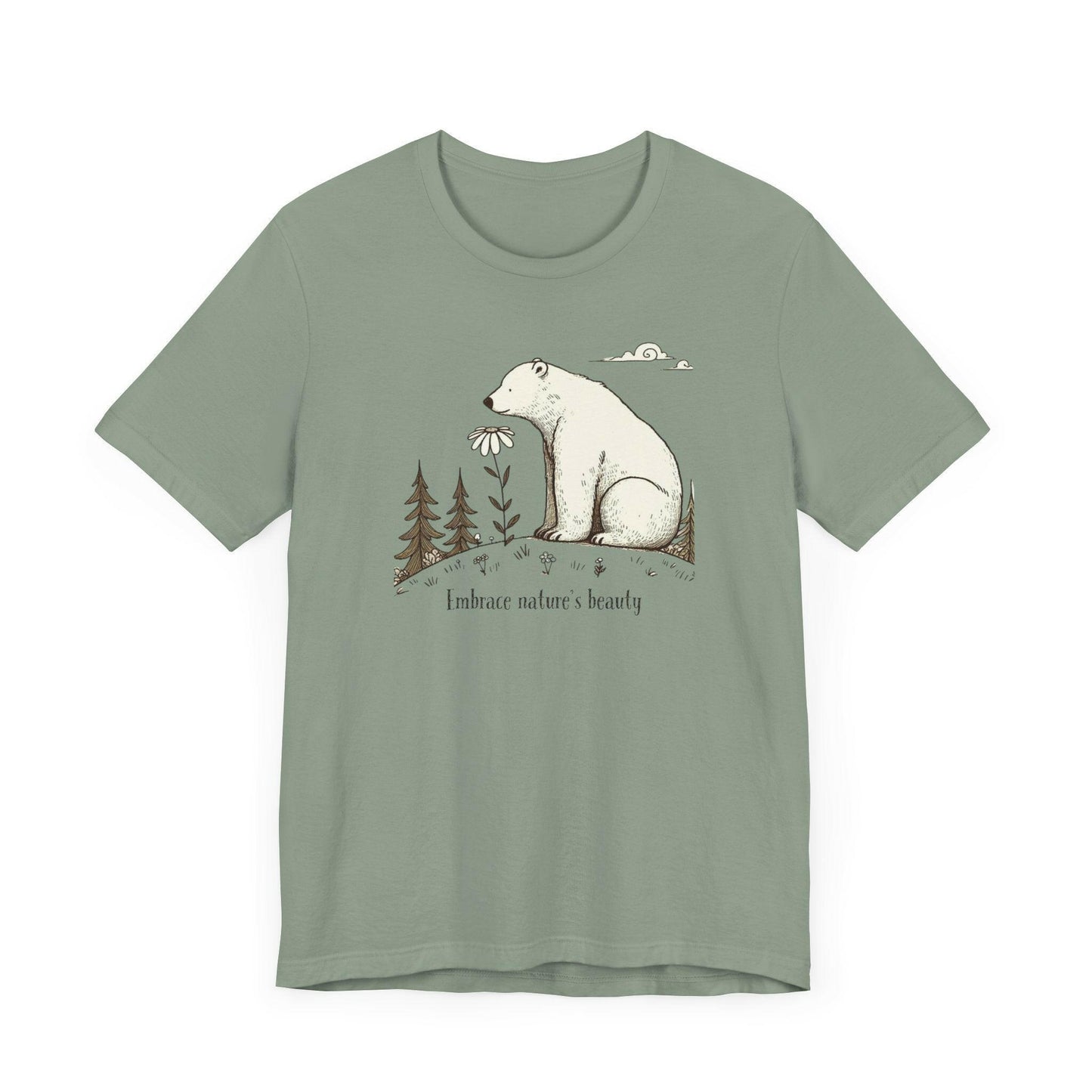 Polar Bear with Daisy Flower Tee - Stompy Paws