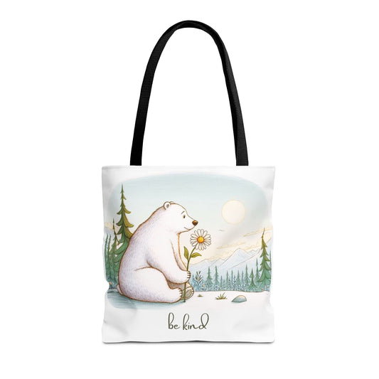 Be Kind Polar Bear Tote Bag Double Sided Print