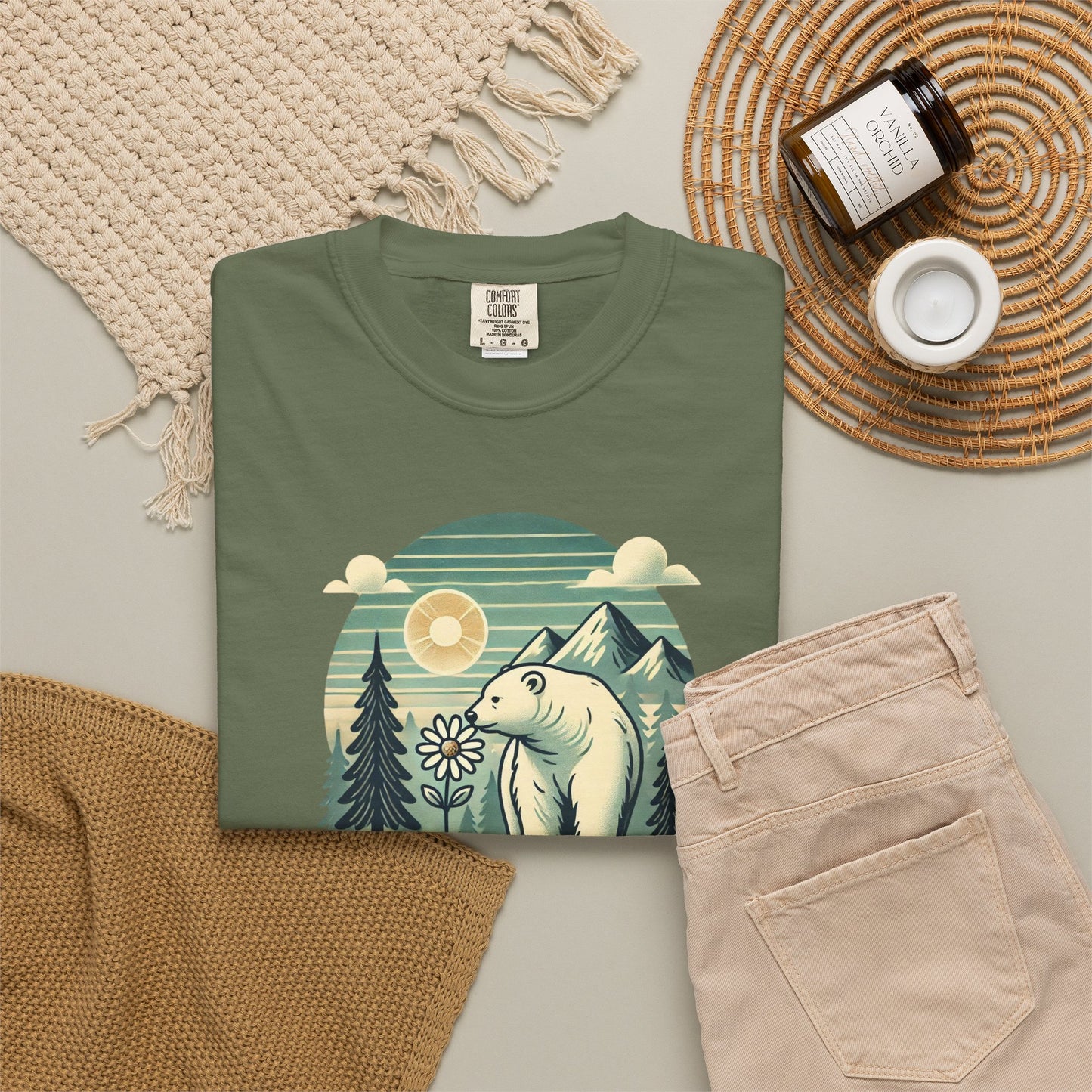 Pine & Daisy Polar Bear Comfort Colors Tee