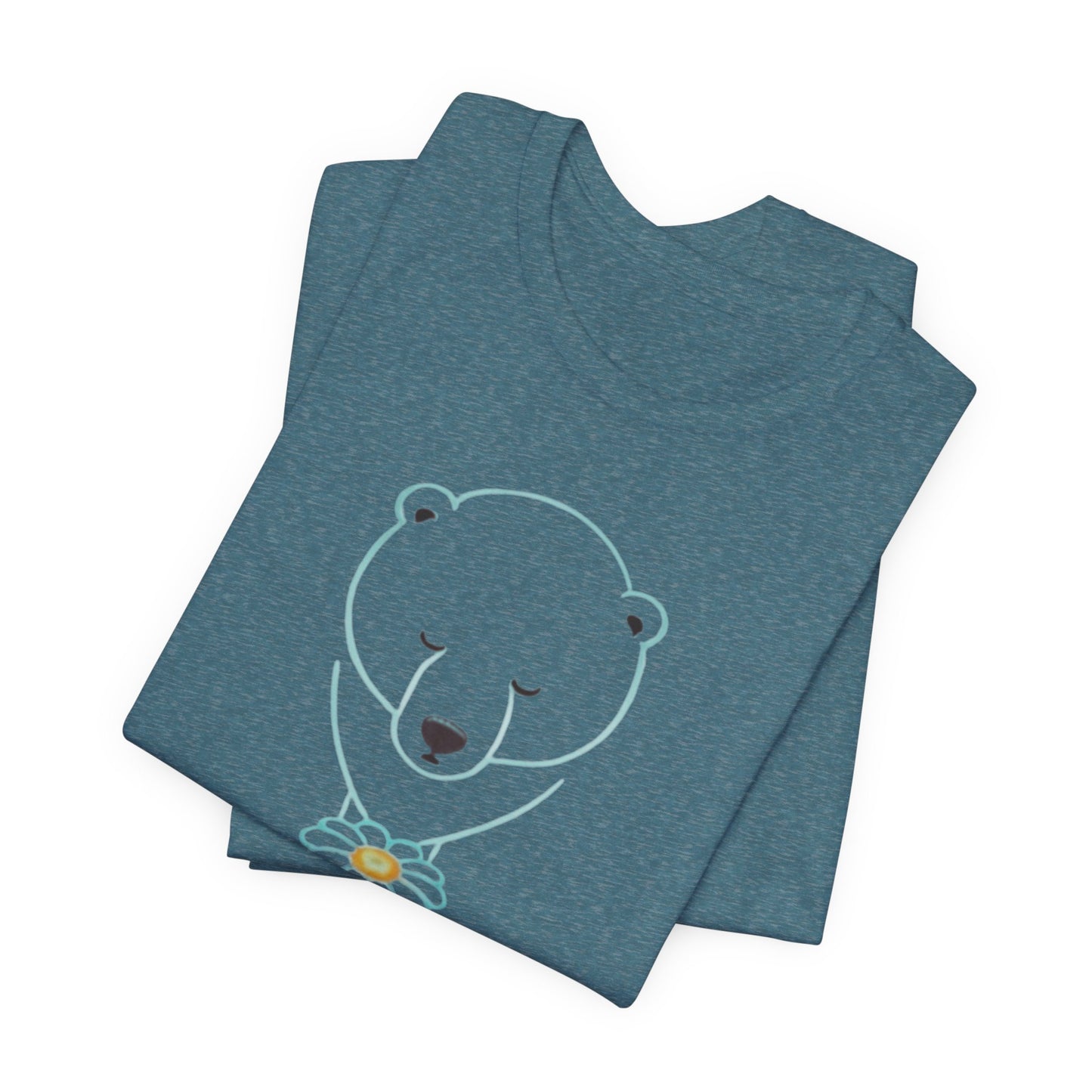 Minimalist Polar Bear & Daisy Tee