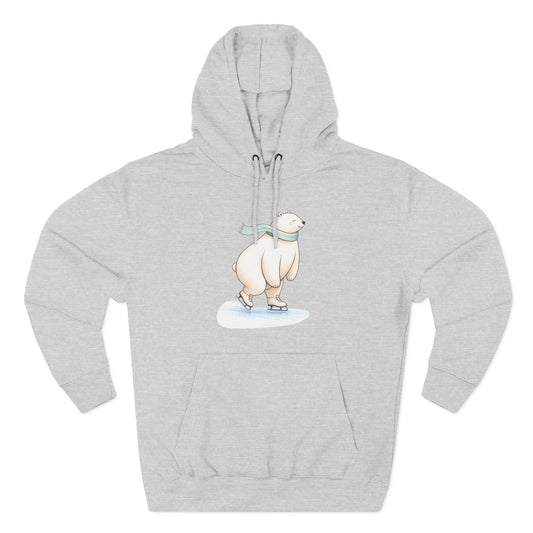 Ice Skating Polar Bear Hoodie