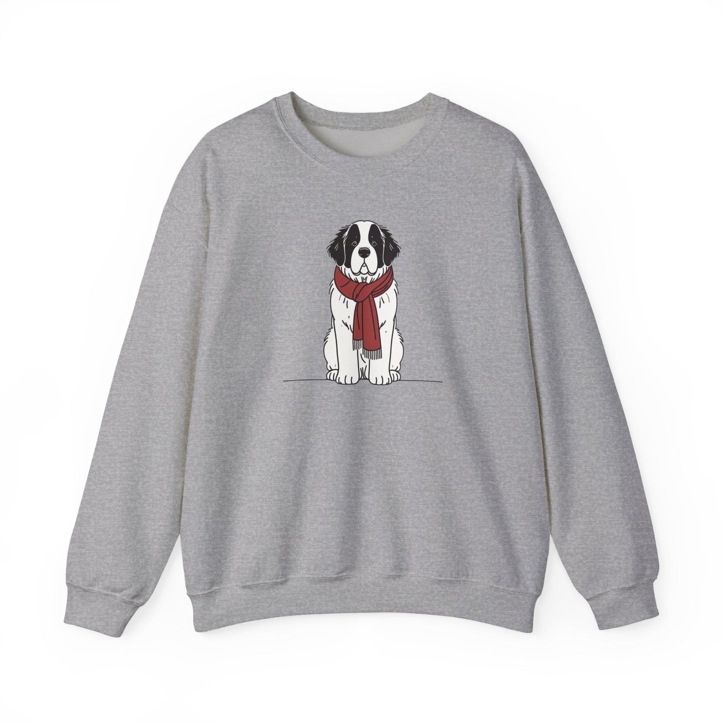 Adult Saint Bernard Scarf Premium Sweatshirt | Cozy Den Edition