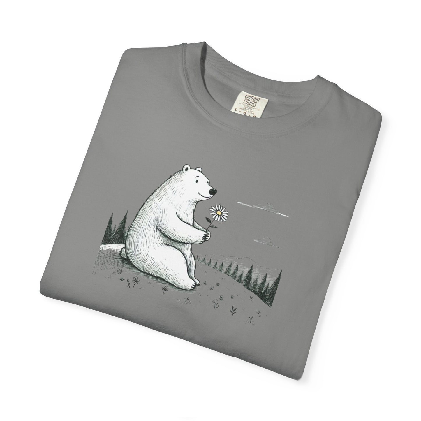 Woodland Bear Wildflower Comfort Colors Tee