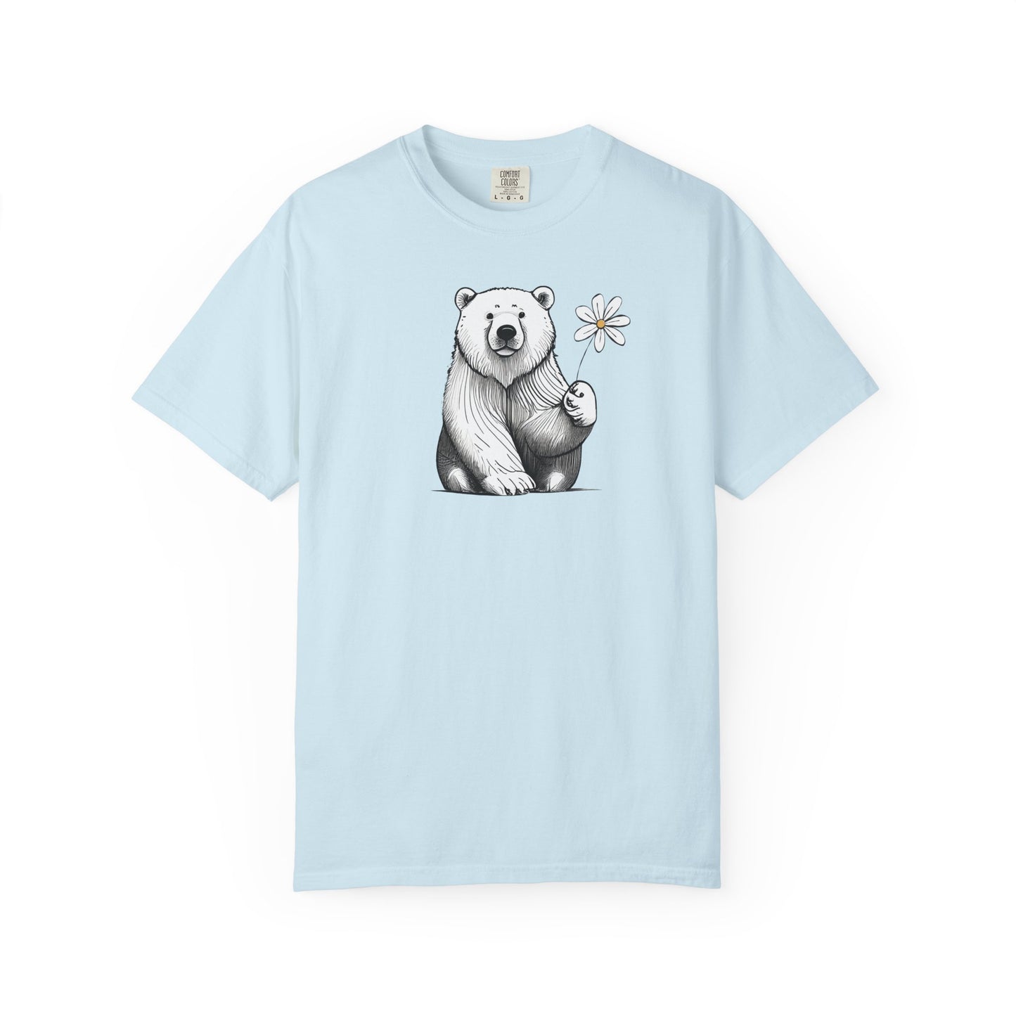 Engraved Bear & Daisy Graphic Tee | Comfort Colors® Heritage Artisan Sketch Shirt