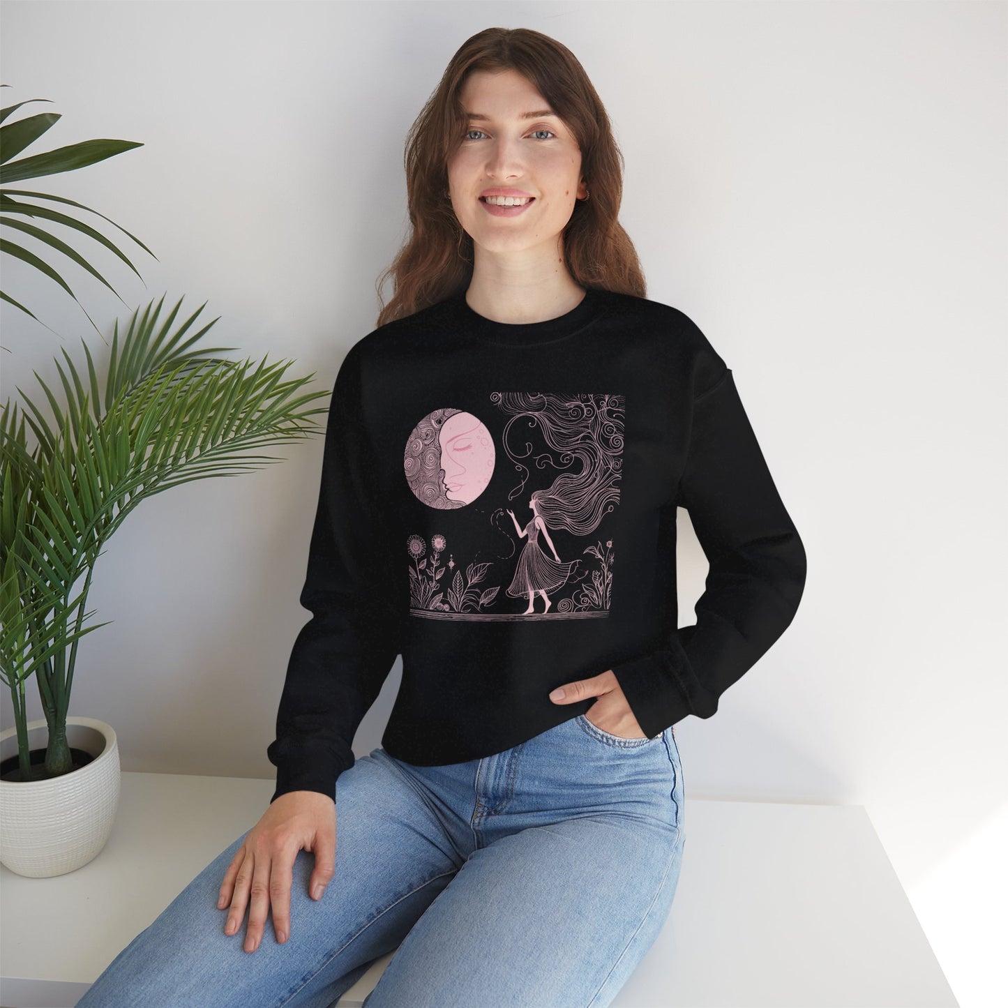 Lunar Muse Celestial Art Sweatshirt | Gallery Edition