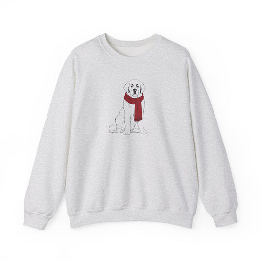 Saint Bernard Scarf Premium Sweatshirt | Cozy Den Edition