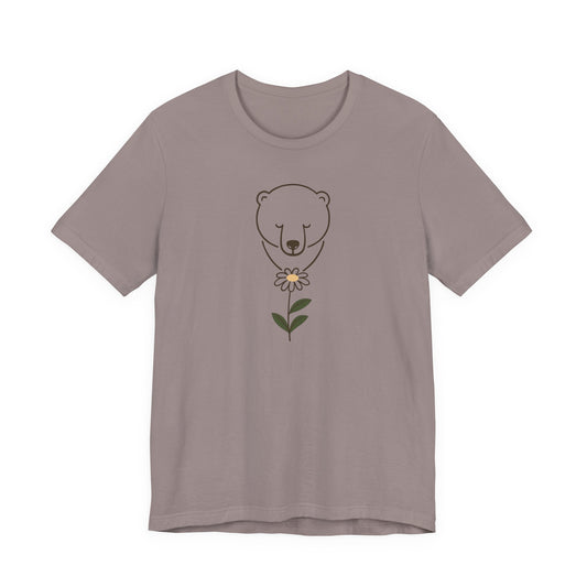 Minimalist Polar Bear & Daisy Tee