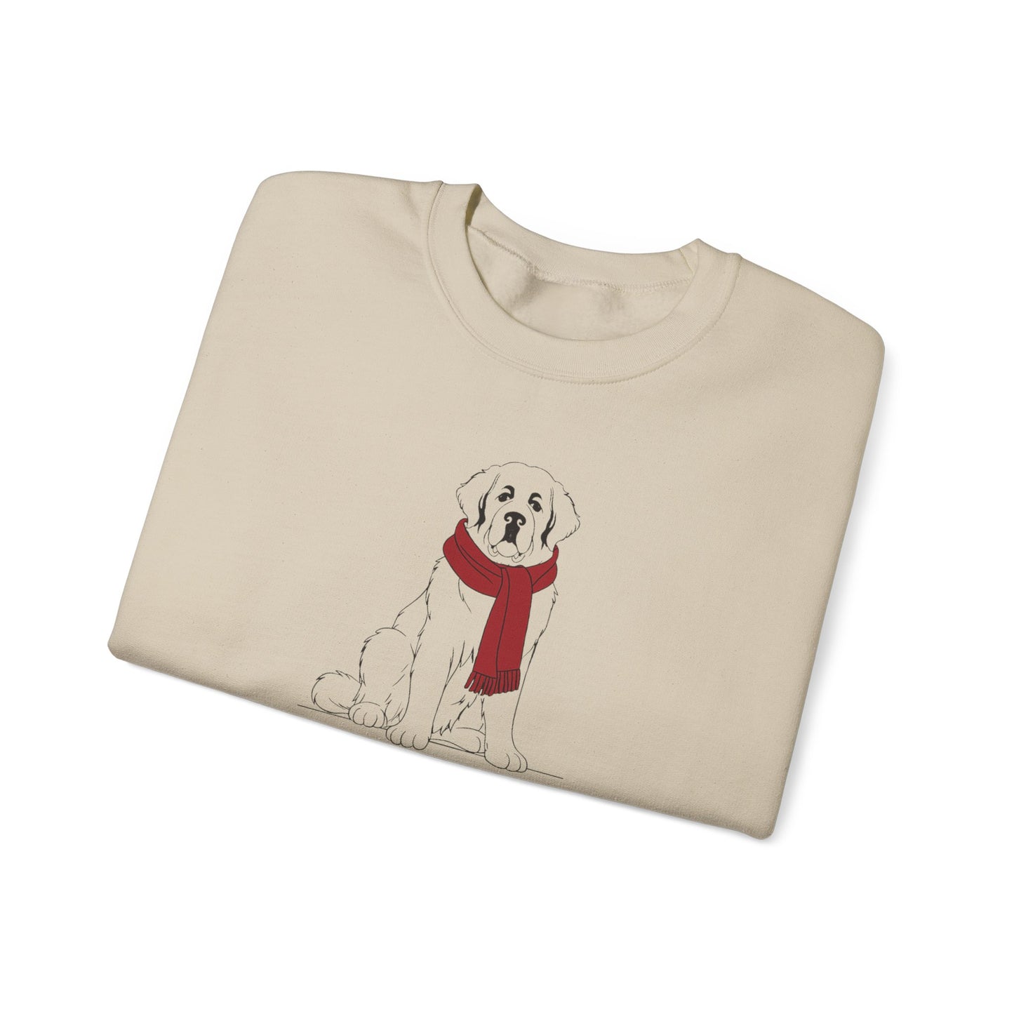 Saint Bernard Scarf Premium Sweatshirt | Cozy Den Edition